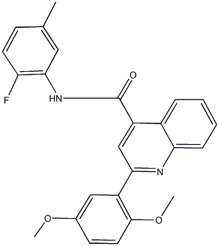 2-(2,5-dimethoxyphenyl)-N-(2-fluoro-5-methylphenyl)-4-quinolinecarboxamide Structure