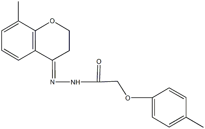 N'-(8-methyl-2,3-dihydro-4H-chromen-4-ylidene)-2-(4-methylphenoxy)acetohydrazide Structure