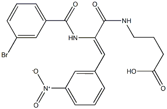 445261-16-5 4-[(2-[(3-bromobenzoyl)amino]-3-{3-nitrophenyl}acryloyl)amino]butanoic acid