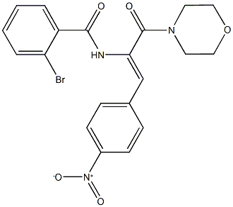 2-bromo-N-[2-{4-nitrophenyl}-1-(4-morpholinylcarbonyl)vinyl]benzamide Structure