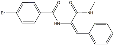 4-bromo-N-{1-[(methylamino)carbonyl]-2-phenylvinyl}benzamide Structure