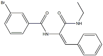 445261-46-1 3-bromo-N-{1-[(ethylamino)carbonyl]-2-phenylvinyl}benzamide