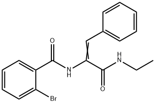 2-bromo-N-{1-[(ethylamino)carbonyl]-2-phenylvinyl}benzamide Structure