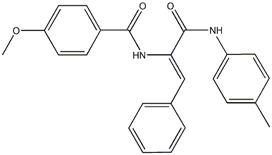 4-methoxy-N-[2-phenyl-1-(4-toluidinocarbonyl)vinyl]benzamide Structure