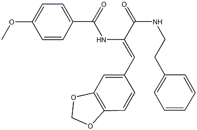 N-(2-(1,3-benzodioxol-5-yl)-1-{[(2-phenylethyl)amino]carbonyl}vinyl)-4-methoxybenzamide|