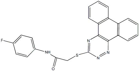 N-(4-fluorophenyl)-2-(phenanthro[9,10-e][1,2,4]triazin-3-ylsulfanyl)acetamide Struktur