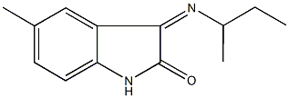 3-(sec-butylimino)-5-methyl-1,3-dihydro-2H-indol-2-one Structure