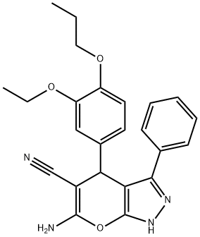 445265-92-9 6-amino-4-[3-(ethyloxy)-4-(propyloxy)phenyl]-3-phenyl-1,4-dihydropyrano[2,3-c]pyrazole-5-carbonitrile