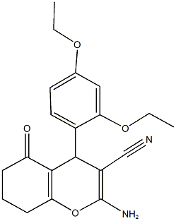 2-amino-4-(2,4-diethoxyphenyl)-5-oxo-5,6,7,8-tetrahydro-4H-chromene-3-carbonitrile Structure