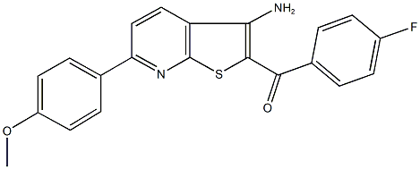 [3-amino-6-(4-methoxyphenyl)thieno[2,3-b]pyridin-2-yl](4-fluorophenyl)methanone 化学構造式