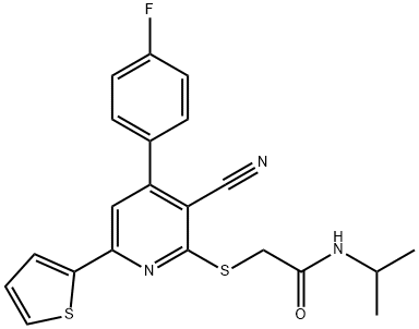 2-{[3-cyano-4-(4-fluorophenyl)-6-(2-thienyl)-2-pyridinyl]sulfanyl}-N-isopropylacetamide|