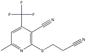 2-[(2-cyanoethyl)sulfanyl]-6-methyl-4-(trifluoromethyl)nicotinonitrile Structure