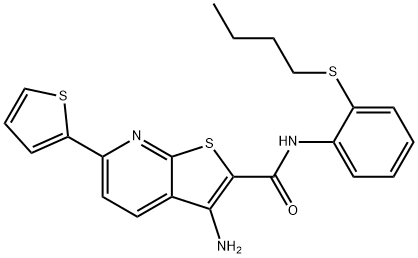 3-amino-N-[2-(butylsulfanyl)phenyl]-6-(2-thienyl)thieno[2,3-b]pyridine-2-carboxamide|