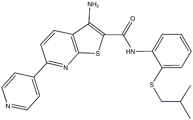 3-amino-N-[2-(isobutylsulfanyl)phenyl]-6-(4-pyridinyl)thieno[2,3-b]pyridine-2-carboxamide|