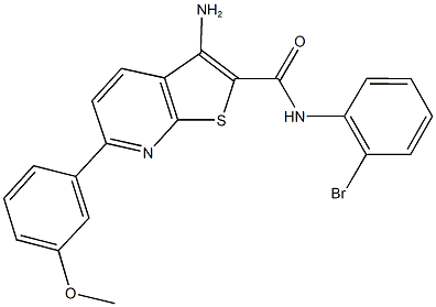 3-amino-N-(2-bromophenyl)-6-(3-methoxyphenyl)thieno[2,3-b]pyridine-2-carboxamide Structure