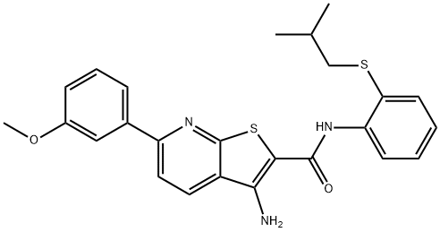 3-amino-N-[2-(isobutylsulfanyl)phenyl]-6-(3-methoxyphenyl)thieno[2,3-b]pyridine-2-carboxamide|