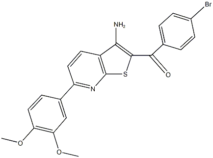 [3-amino-6-(3,4-dimethoxyphenyl)thieno[2,3-b]pyridin-2-yl](4-bromophenyl)methanone Structure