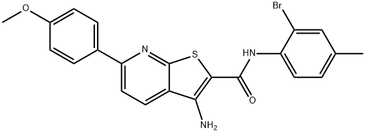 445268-23-5 3-amino-N-(2-bromo-4-methylphenyl)-6-(4-methoxyphenyl)thieno[2,3-b]pyridine-2-carboxamide