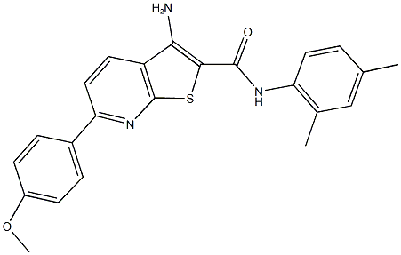 3-amino-N-(2,4-dimethylphenyl)-6-(4-methoxyphenyl)thieno[2,3-b]pyridine-2-carboxamide Structure