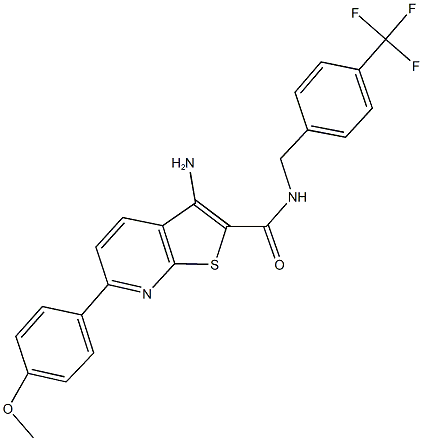 3-amino-6-(4-methoxyphenyl)-N-[4-(trifluoromethyl)benzyl]thieno[2,3-b]pyridine-2-carboxamide|