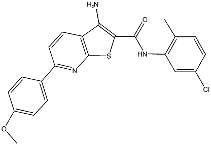 3-amino-N-(5-chloro-2-methylphenyl)-6-(4-methoxyphenyl)thieno[2,3-b]pyridine-2-carboxamide Struktur