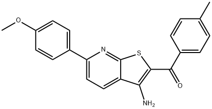 [3-amino-6-(4-methoxyphenyl)thieno[2,3-b]pyridin-2-yl](4-methylphenyl)methanone,445268-80-4,结构式