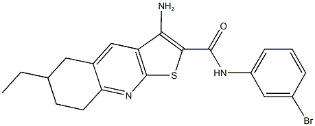 3-amino-N-(3-bromophenyl)-6-ethyl-5,6,7,8-tetrahydrothieno[2,3-b]quinoline-2-carboxamide 结构式