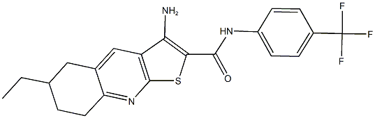 3-amino-6-ethyl-N-[4-(trifluoromethyl)phenyl]-5,6,7,8-tetrahydrothieno[2,3-b]quinoline-2-carboxamide|