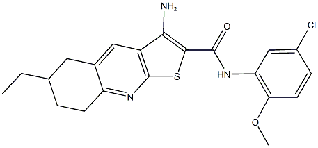 3-amino-N-(5-chloro-2-methoxyphenyl)-6-ethyl-5,6,7,8-tetrahydrothieno[2,3-b]quinoline-2-carboxamide|