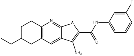 3-amino-6-ethyl-N-(3-fluorophenyl)-5,6,7,8-tetrahydrothieno[2,3-b]quinoline-2-carboxamide,445269-13-6,结构式