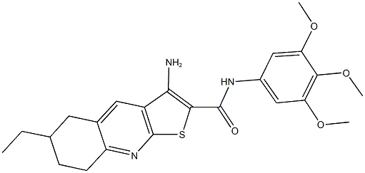 445269-18-1 3-amino-6-ethyl-N-(3,4,5-trimethoxyphenyl)-5,6,7,8-tetrahydrothieno[2,3-b]quinoline-2-carboxamide