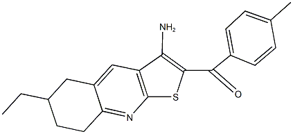 (3-amino-6-ethyl-5,6,7,8-tetrahydrothieno[2,3-b]quinolin-2-yl)(4-methylphenyl)methanone|