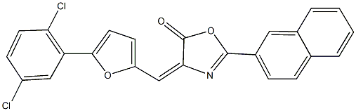 4-{[5-(2,5-dichlorophenyl)-2-furyl]methylene}-2-(2-naphthyl)-1,3-oxazol-5(4H)-one Struktur