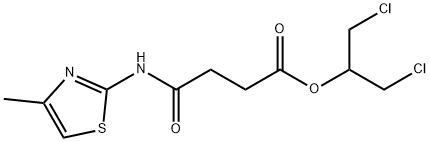 2-chloro-1-(chloromethyl)ethyl 4-[(4-methyl-1,3-thiazol-2-yl)amino]-4-oxobutanoate Structure
