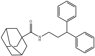 N-(3,3-diphenylpropyl)-1-adamantanecarboxamide 结构式