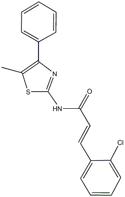 3-(2-chlorophenyl)-N-(5-methyl-4-phenyl-1,3-thiazol-2-yl)acrylamide 结构式
