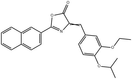 4-(3-ethoxy-4-isopropoxybenzylidene)-2-(2-naphthyl)-1,3-oxazol-5(4H)-one Struktur