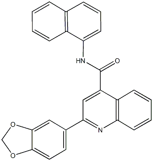 2-(1,3-benzodioxol-5-yl)-N-(1-naphthyl)-4-quinolinecarboxamide Structure