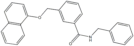 N-benzyl-3-[(1-naphthyloxy)methyl]benzamide 化学構造式