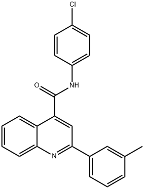 N-(4-chlorophenyl)-2-(3-methylphenyl)-4-quinolinecarboxamide,445285-32-5,结构式