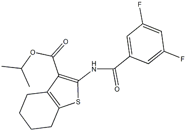 isopropyl 2-[(3,5-difluorobenzoyl)amino]-4,5,6,7-tetrahydro-1-benzothiophene-3-carboxylate|