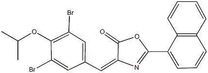 4-(3,5-dibromo-4-isopropoxybenzylidene)-2-(1-naphthyl)-1,3-oxazol-5(4H)-one Structure