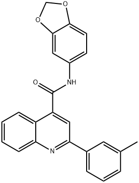 N-(1,3-benzodioxol-5-yl)-2-(3-methylphenyl)-4-quinolinecarboxamide Structure