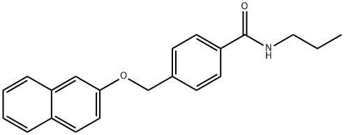 4-[(2-naphthyloxy)methyl]-N-propylbenzamide Struktur