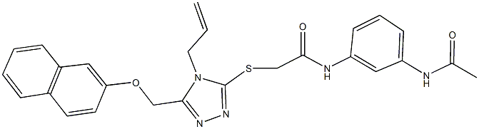 N-[3-(acetylamino)phenyl]-2-({4-allyl-5-[(2-naphthyloxy)methyl]-4H-1,2,4-triazol-3-yl}sulfanyl)acetamide Structure