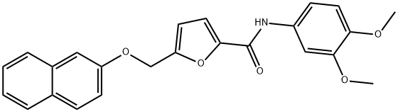 N-(3,4-dimethoxyphenyl)-5-[(2-naphthyloxy)methyl]-2-furamide Struktur