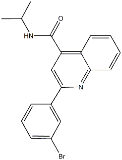 2-(3-bromophenyl)-N-isopropyl-4-quinolinecarboxamide Structure