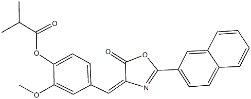 2-methoxy-4-[(2-(2-naphthyl)-5-oxo-1,3-oxazol-4(5H)-ylidene)methyl]phenyl 2-methylpropanoate|