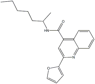2-(2-furyl)-N-(1-methylhexyl)-4-quinolinecarboxamide|