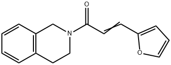 2-[3-(2-furyl)acryloyl]-1,2,3,4-tetrahydroisoquinoline 化学構造式